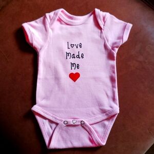NWOT Pink Onesie "Love Made Me" Customizable